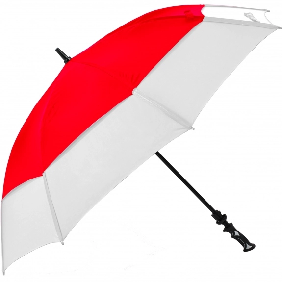 Red/White Golf Custom Umbrella w/ Elastic Stretchers 