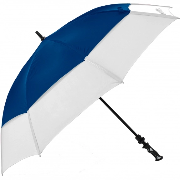 Royal/White Golf Custom Umbrella w/ Elastic Stretchers 