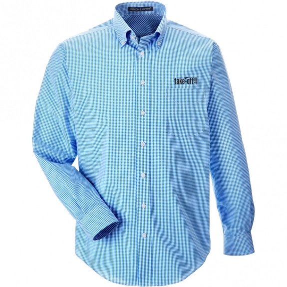 French Blue Devon & Jones Button Down Custom Dress Shirts - Men's