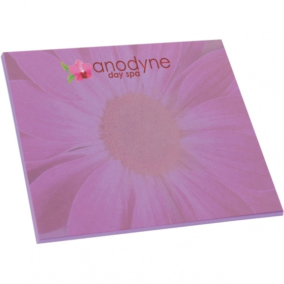 Purple Full Color BIC Custom Sticky Notes on Colored Paper - 25 Sheets