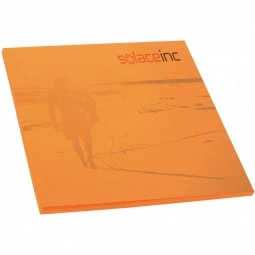 Orange Full Color BIC Custom Sticky Notes on Colored Paper - 25 Sheets