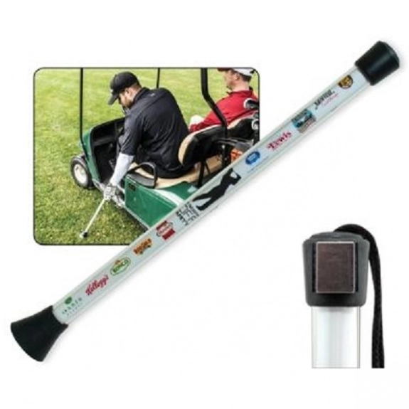 In Use - Full Color Scramble Pic Custom Golf Ball Lifting Tool