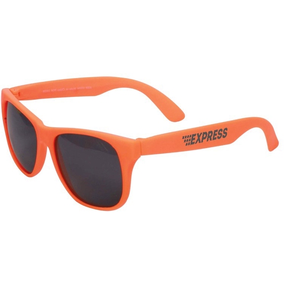 Orange Single-Tone Matte Promotional Sunglasses