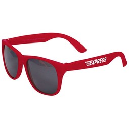 Red Single-Tone Matte Promotional Sunglasses