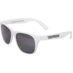 White Single-Tone Matte Promotional Sunglasses