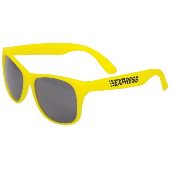 Yellow Single-Tone Matte Promotional Sunglasses