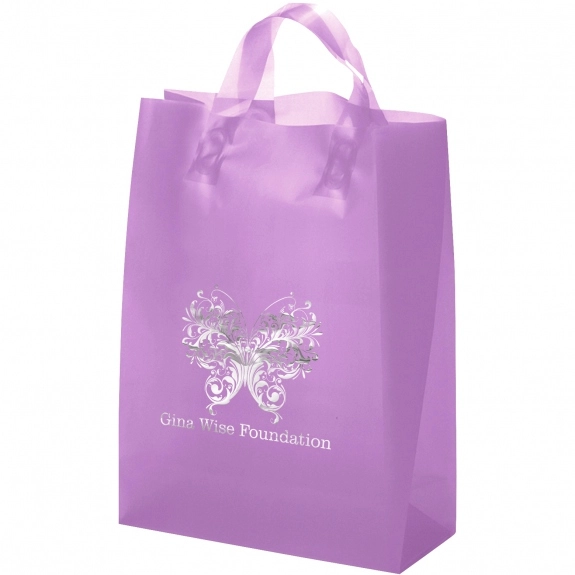 Frosted Lavender Translucent Frosted Promo Shopping Bag