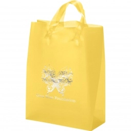 Frosted Yellow Translucent Frosted Promo Shopping Bag