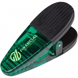 Translucent Green w/ Black Vibrant Magnetic Custom Clips 