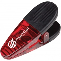 Translucent Red w/ Black Vibrant Magnetic Custom Clips 