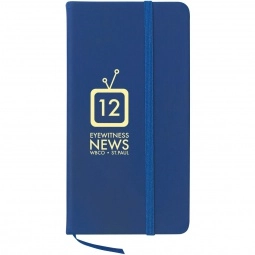 Blue Junior Soft-Touch Imprinted Journal - 3.5"w x 6.5"h