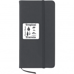 Black Junior Soft-Touch Imprinted Journal - 3.5"w x 6.5"h