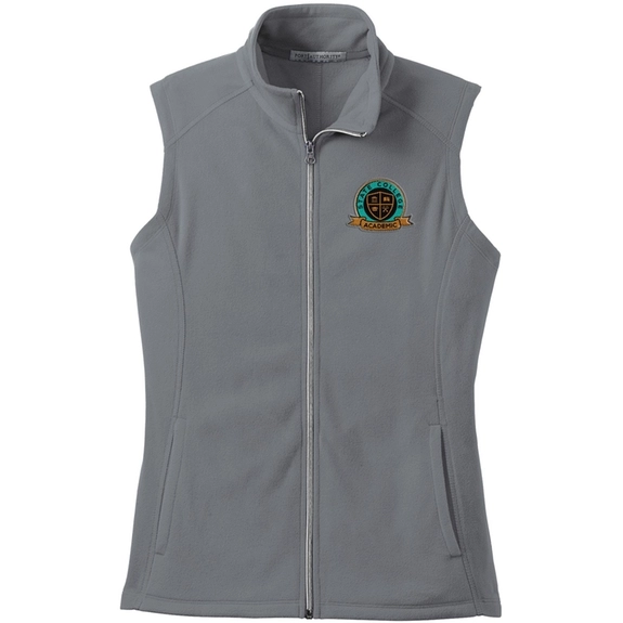 Pearl Grey Port Authority Microfleece Custom Vest - Women's