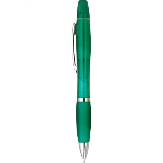 Translucent Green 2 in 1 Custom Imprinted Pen & Highlighter Combo