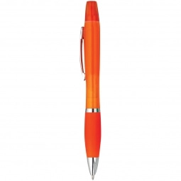 Translucent Orange 2 in 1 Custom Imprinted Pen & Highlighter Combo