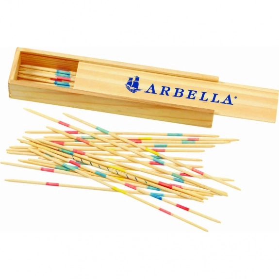 Wood Promotional Pick Up Sticks in Wooden Box