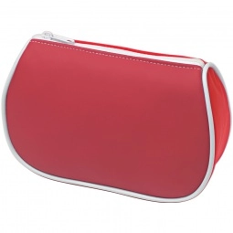 Red - Two-Tone Promotional Cosmetics Bag w/ Mirror