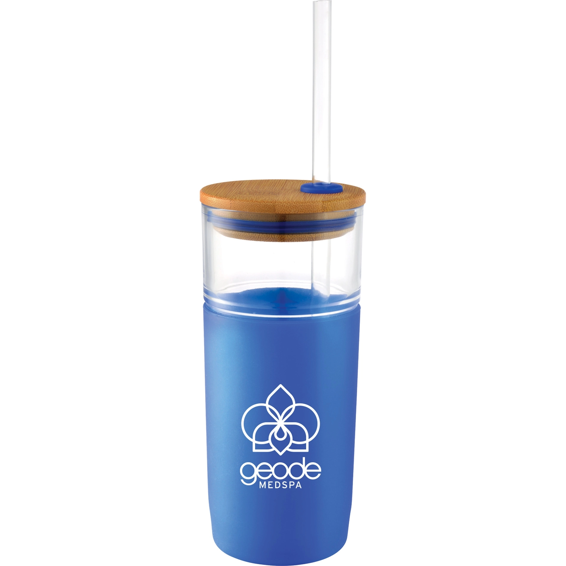 Glass Promotional Tumbler w/ Bamboo Lid & Straw 20 oz. ePromos