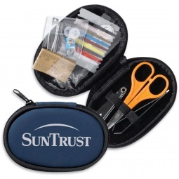 Blue Deluxe Promotional Travel Sewing & Manicure Kit