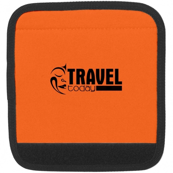 Orange Neoprene Promotional Luggage Grip/Identifier