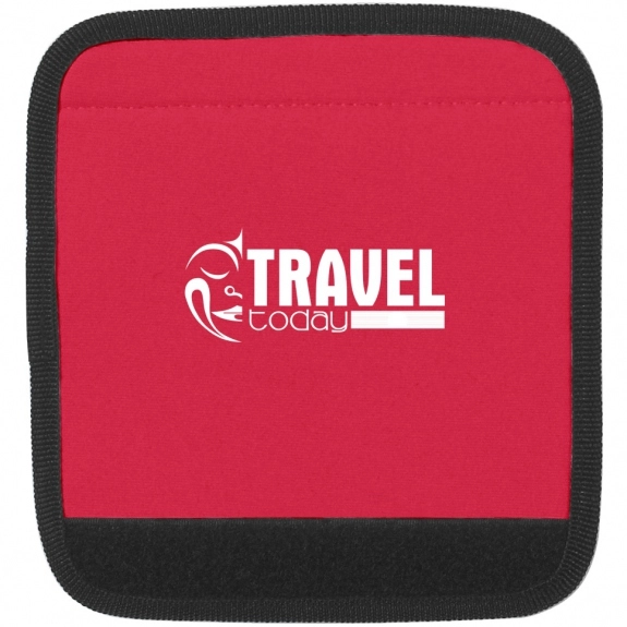 Red Neoprene Promotional Luggage Grip/Identifier