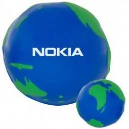 Blue w/ Green Globe Promo Stress Balls