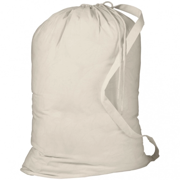 Natural Large Cotton Promotional Laundry Bag - 23.75"w x 33.5"h