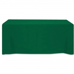 Forest Green 3-Sided Fitted Custom Table Cover - 6 ft.