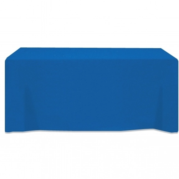 Royal Blue 3-Sided Fitted Custom Table Cover - 6 ft.
