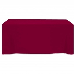 Burgundy 3-Sided Fitted Custom Table Cover - 6 ft.