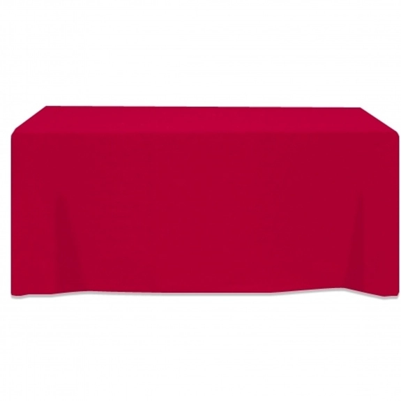 Red 3-Sided Fitted Custom Table Cover - 6 ft.