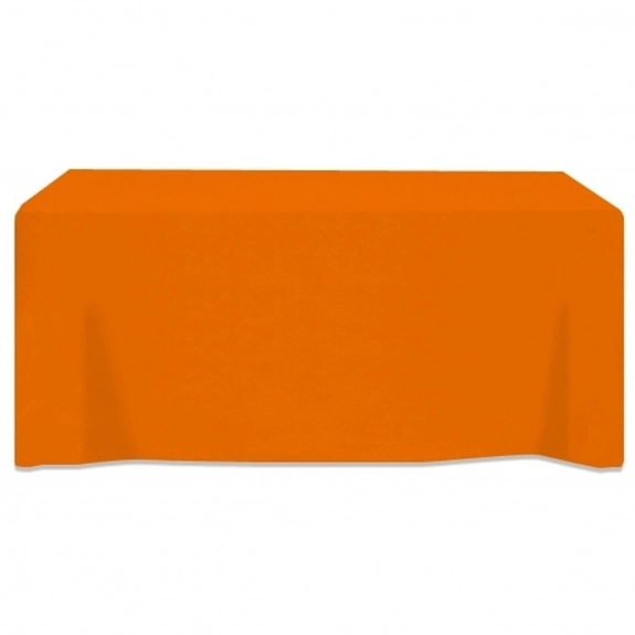 Orange3-Sided Fitted Custom Table Cover - 6 ft.