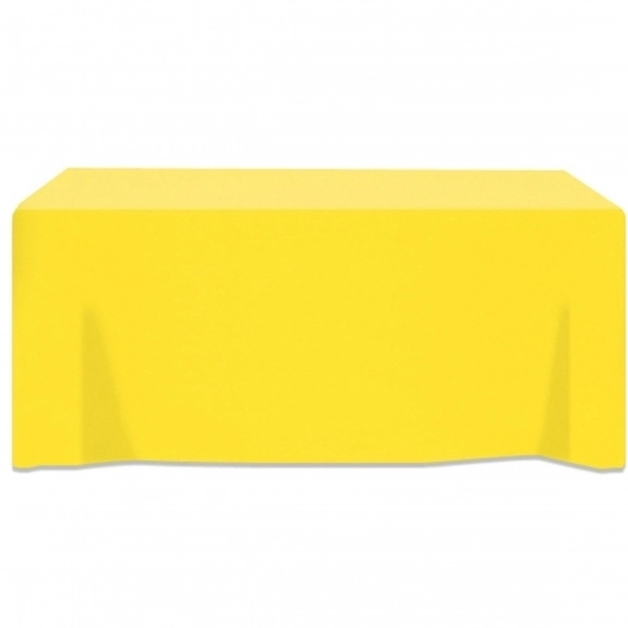 Yellow 3-Sided Fitted Custom Table Cover - 6 ft.