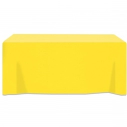 Yellow 3-Sided Fitted Custom Table Cover - 6 ft.