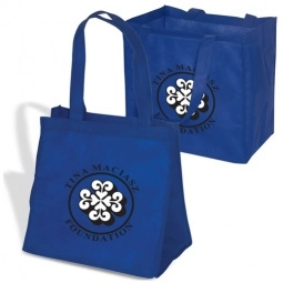 Blue Economy Non-Woven Grocery Promotional Tote Bag