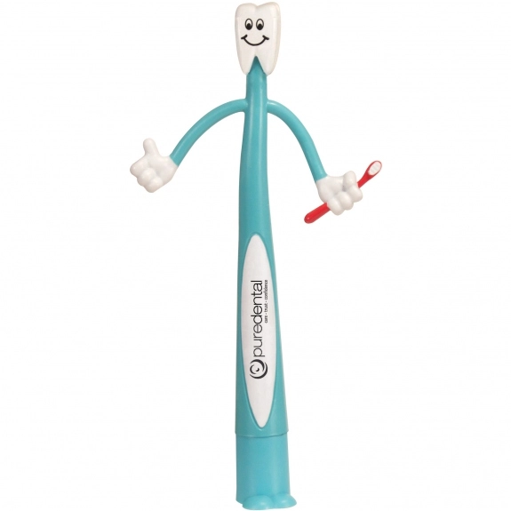 Light blue Characters Bend-A-Pen - Tooth - Promotional Pen