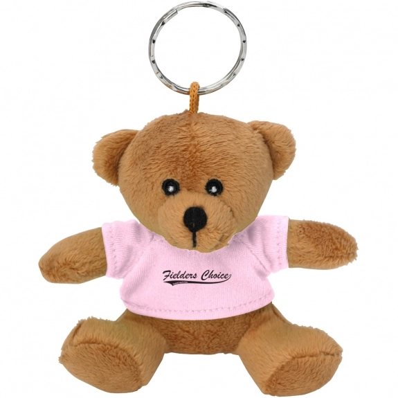 Pink Mini Bear Promotional Keychain