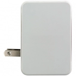 White 4-Port Folding USB Custom Wall Charger