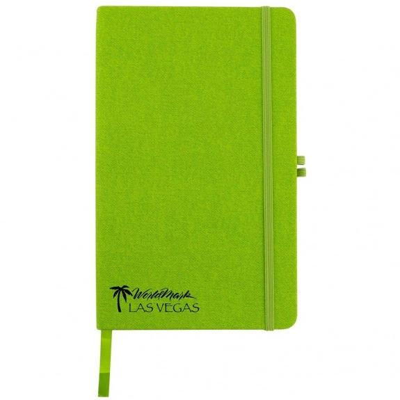 Lime - Double Elastic Band Lined Custom Notebook - 5"w x 8.5"h
