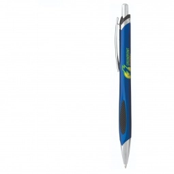 Blue Two-Tone Custom Click Pen w/ Grip