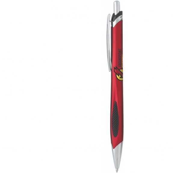 Red Two-Tone Custom Click Pen w/ Grip