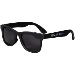 Black - Two-Tone Matte Promotional Sunglasses - Youth