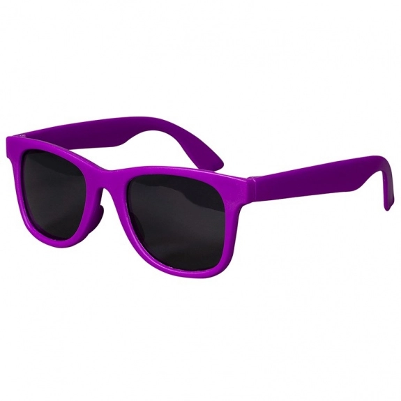 Purple Two-Tone Matte Promotional Sunglasses - Youth
