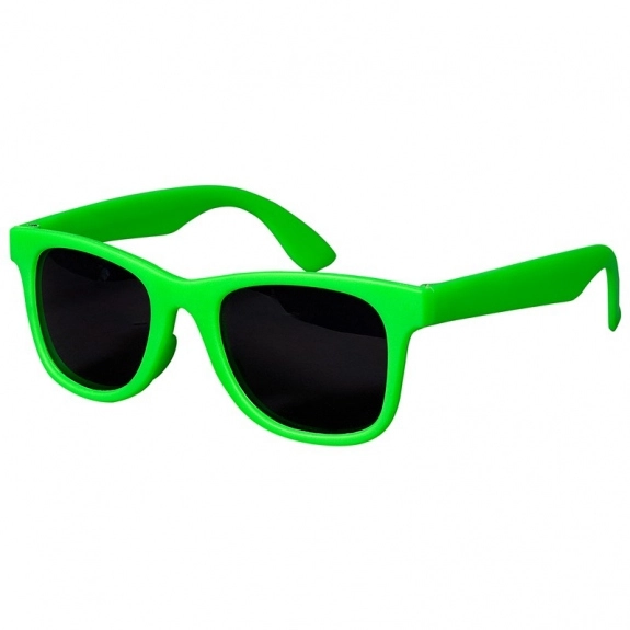 Green Two-Tone Matte Promotional Sunglasses - Youth