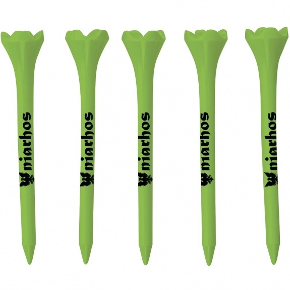 Bright Green Extra-Long Evolution Promotional Golf Tees - 5 Pack