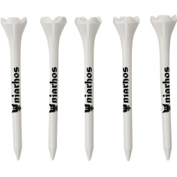 White Extra-Long Evolution Promotional Golf Tees - 5 Pack