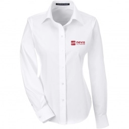 White Devon & Jones Solid Broadcloth Custom Dress Shirts - Women's