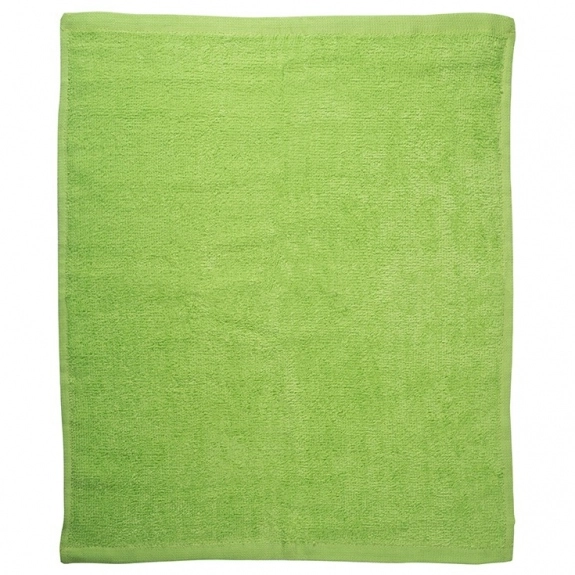 Lime Green - Custom Hemmed Cotton Rally Towel with Logo - 15" x 18"