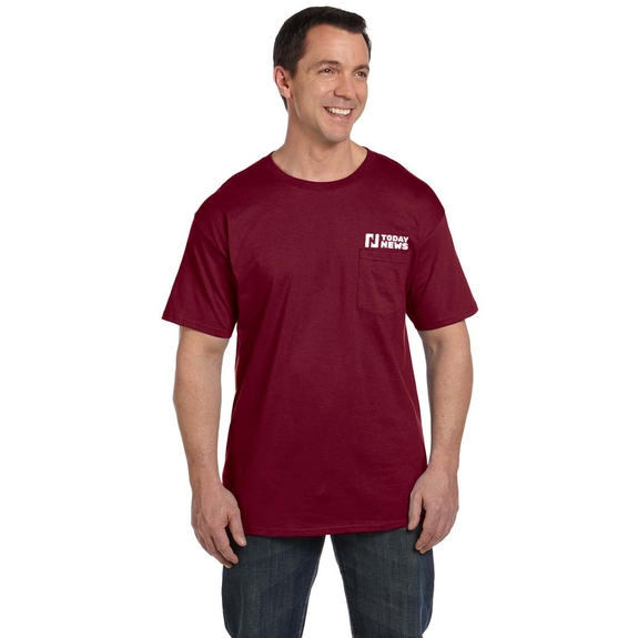 Cardinal - Hanes Beefy-T Promotional T-Shirt w/ Pocket