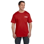 Deep Red - Hanes Beefy-T Promotional T-Shirt w/ Pocket